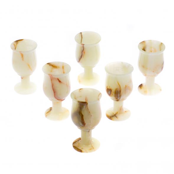 Набор рюмок из оникса в футляре 120 мл 6,5х12 см (2,5х5) 6 шт 125645