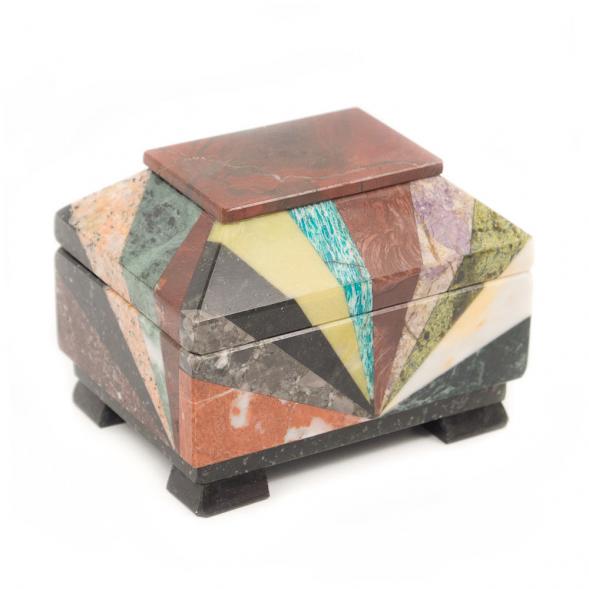 Ларец из камня Мозаика малый 12х9х8,5 см 116948