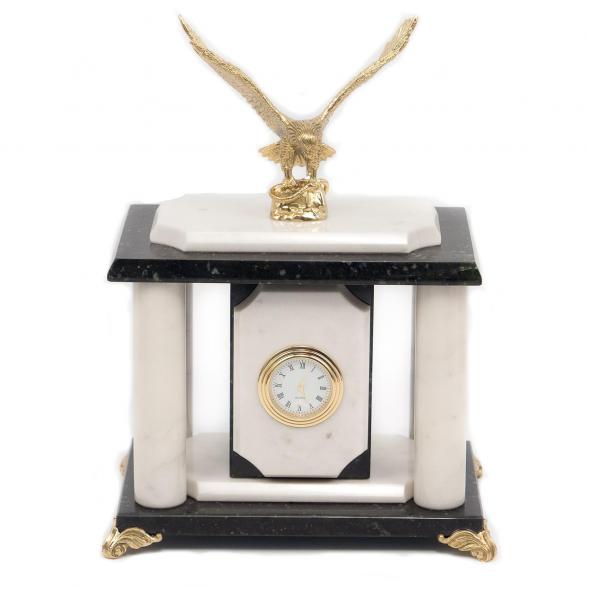 Часы &amp;quot;Орел&amp;quot; бронза мрамор змеевик 117228