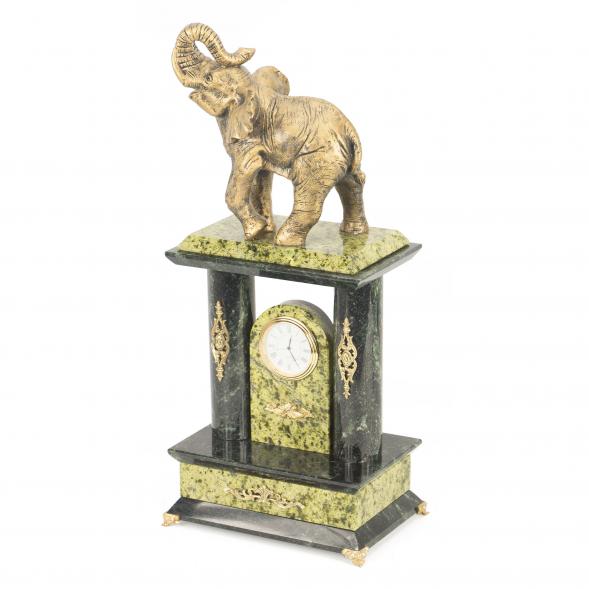 Часы &amp;quot;Слон&amp;quot;  из змеевика 118730