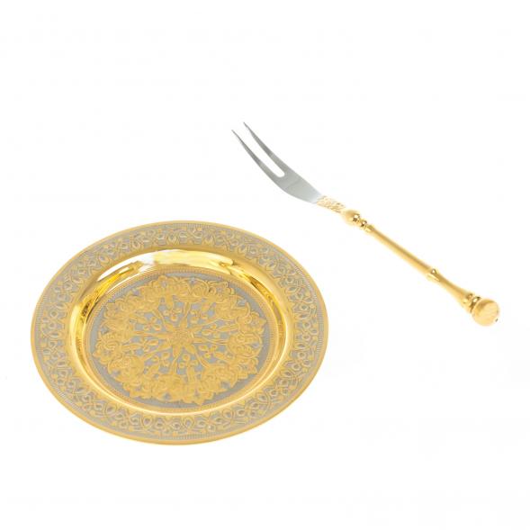 Коньячный набор с вилкой и блюдцем 425 мл Златоуст 128110