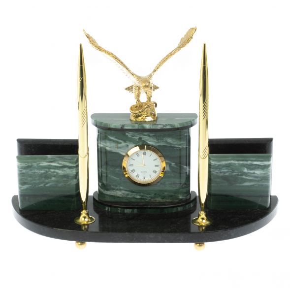 Письменный прибор &amp;quot;Орел&amp;quot; из офиокальцита 128652