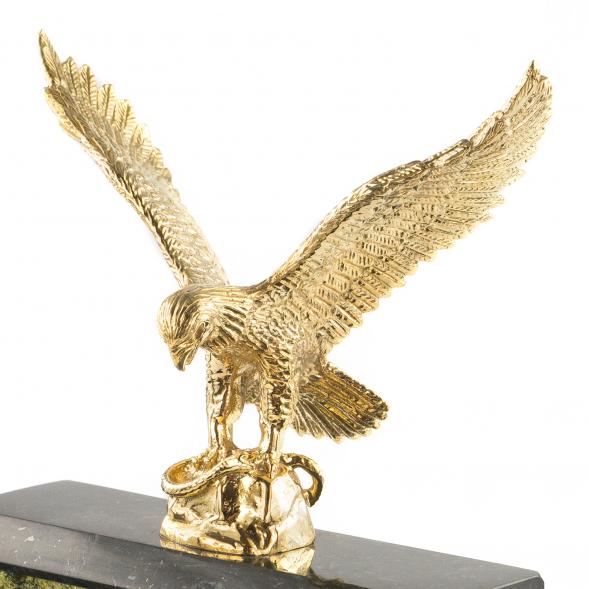 Настольный прибор из камня &amp;quot;Горный Орел&amp;quot; змеевик 120662