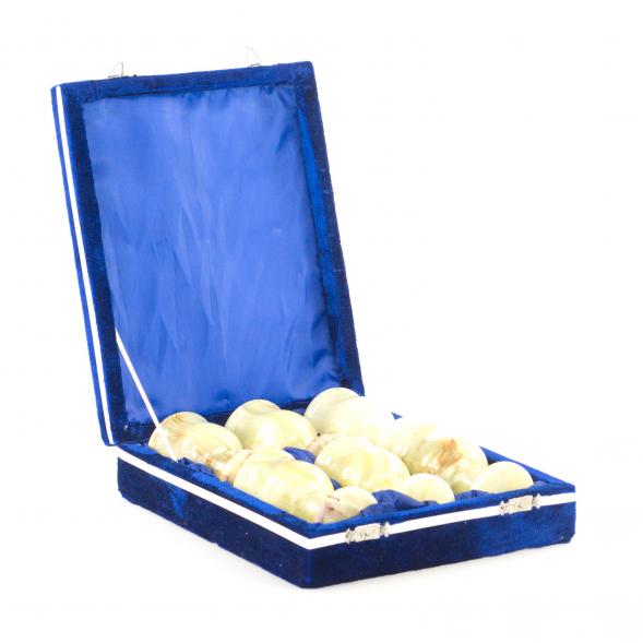 Набор подарочных рюмок 50 мл на ножке 6 шт камень оникс 5х9,5 см в футляре (2х4) 121801