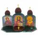 Икона &amp;quot;Триптих&amp;quot; камень змеевик, лемезит 33,5х9,5х24 см 124822