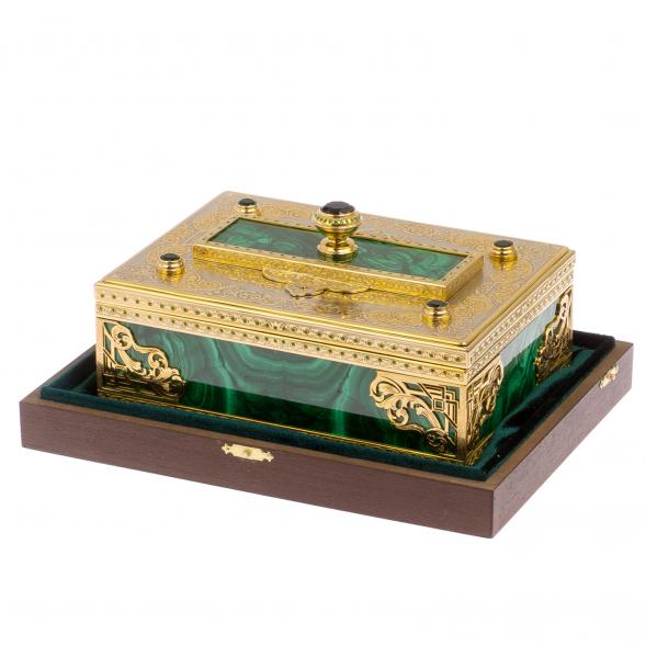 Малахитовая шкатулка &amp;quot;Загадка&amp;quot; Златоуст 125261