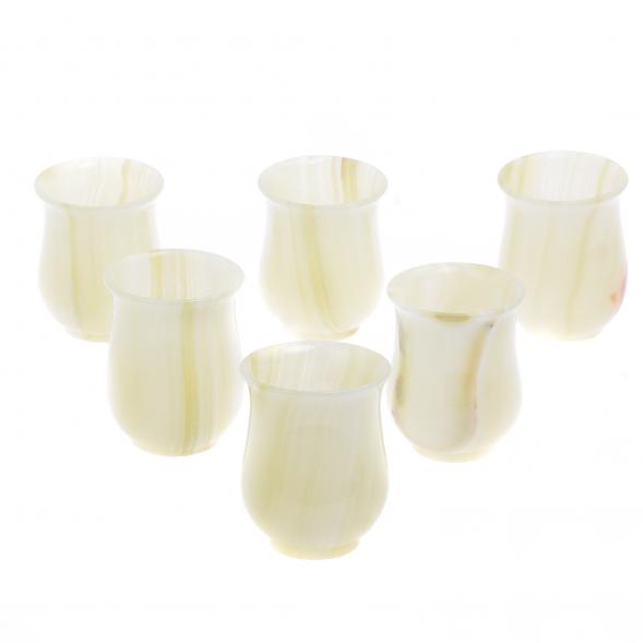 Набор стаканов из оникса 210 мл 7х7х9,5 см 6 шт в коробке (3х4) 125646