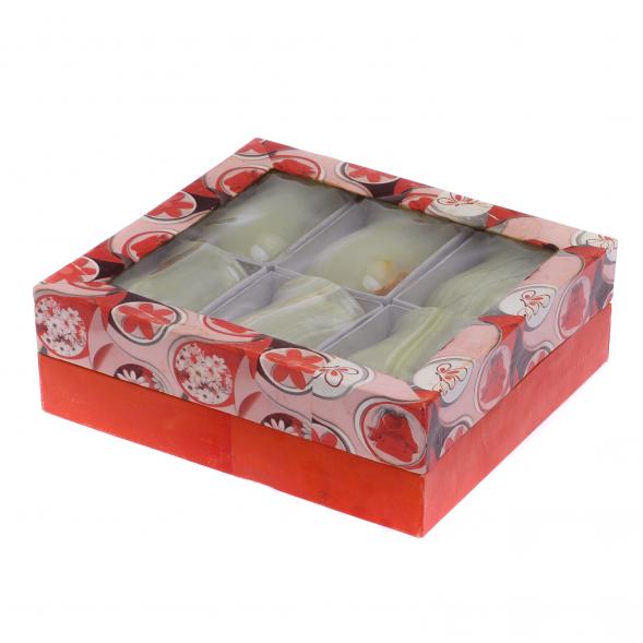 Набор стаканов из оникса 210 мл 7х7х9,5 см 6 шт в коробке (3х4) 125646