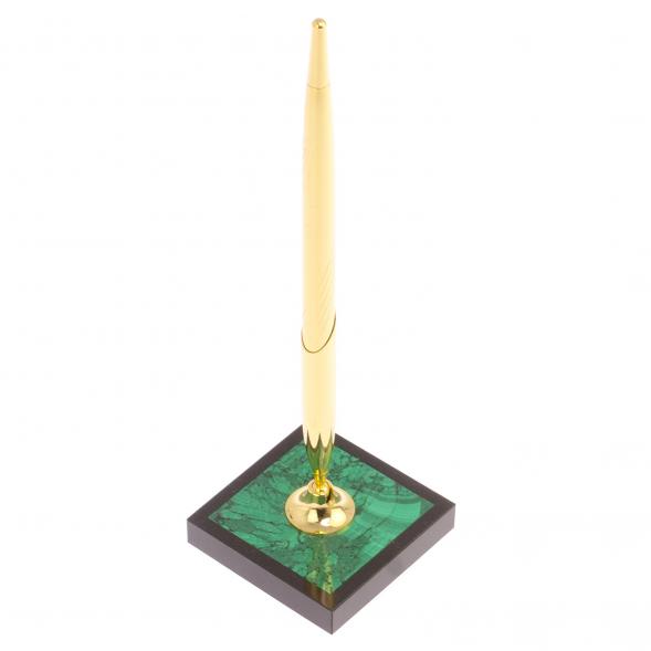 Подставка под ручку из малахита на ножках 6х6х21,5 см 125880