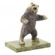 Статуэтка из бронзы &amp;quot;Медведь на задних лапах&amp;quot; камень змеевик 119977