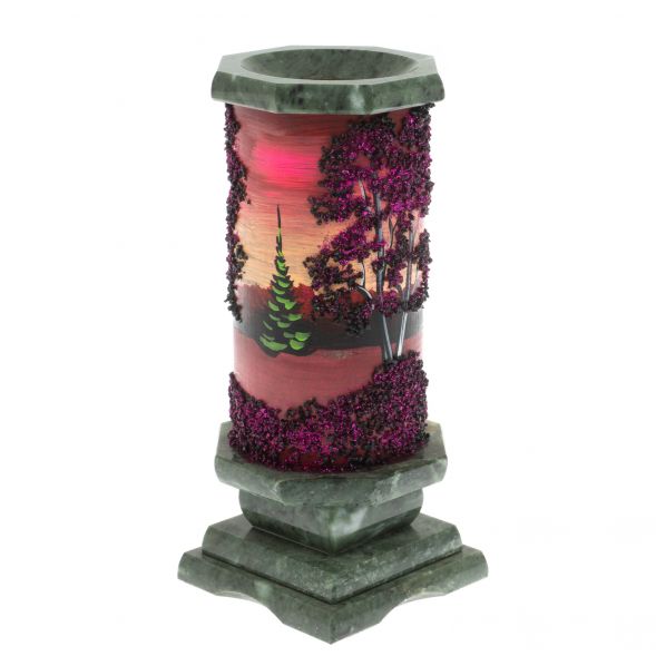 Ваза &amp;quot;Закат&amp;quot; из змеевика 8х8х17,5 см 129329