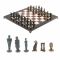 Шахматы из бронзы "Идолы" доска 44х44 см мрамор, лемезит