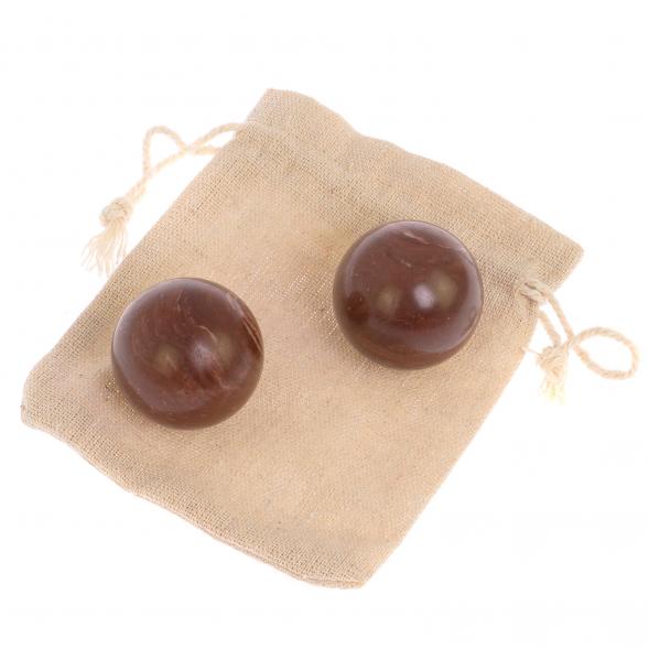 Шары для массажа 3,5 см 2 шт из лемезита 125185