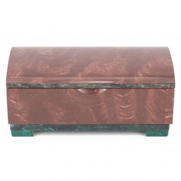 Шкатулка для денег &amp;quot;Купюра&amp;quot; лемезит змеевик с зеркалом 18,5х10х8 см 118938