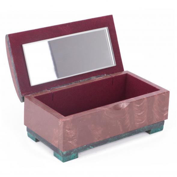 Шкатулка для денег &amp;quot;Купюра&amp;quot; лемезит змеевик с зеркалом 18,5х10х8 см 118938