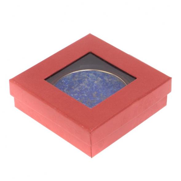 Зеркальце из афганского лазурита круглое цвет золото 121267