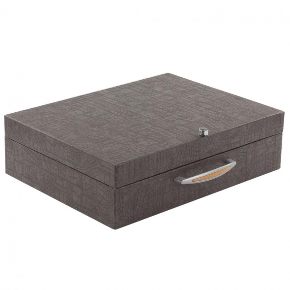 Лоток для бумаг А4 из малахита с гербом РФ двухъярусный 129797