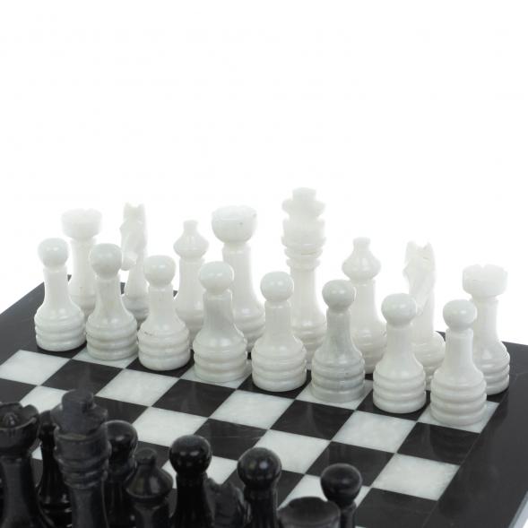 Каменные шахматы &amp;quot;Узоры&amp;quot; мрамор доска 25х25 см 121651