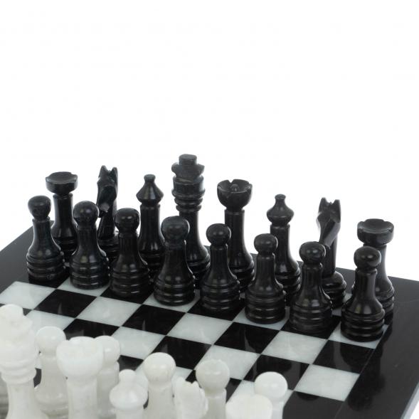 Каменные шахматы &amp;quot;Узоры&amp;quot; мрамор доска 25х25 см 121651