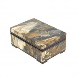 Каменная шкатулка из агата 10,5х7х4,5 см