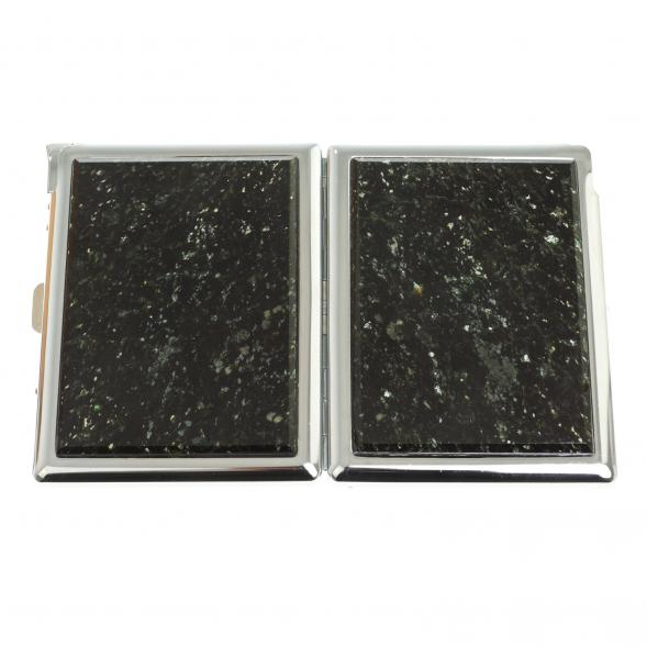 Портсигар на 10 сигарет с зажигалкой камень мусковит 123413
