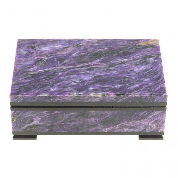 Шкатулка из чароита &amp;quot;Гармония&amp;quot; 10,5х7х4 см 123509