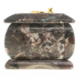 Шкатулка из конгломерата "Ящерица" 7х7х6 см