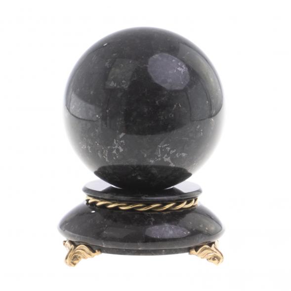 Шар &amp;quot;Антистресс&amp;quot; из камня лабрадорит 10 см на подставке 124285