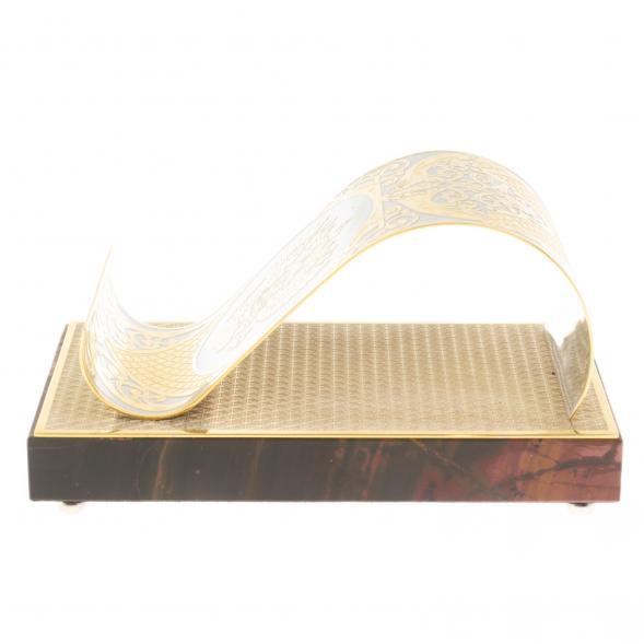 Подставка под телефон &amp;quot;Герб России&amp;quot; из яшмы Златоуст 130053