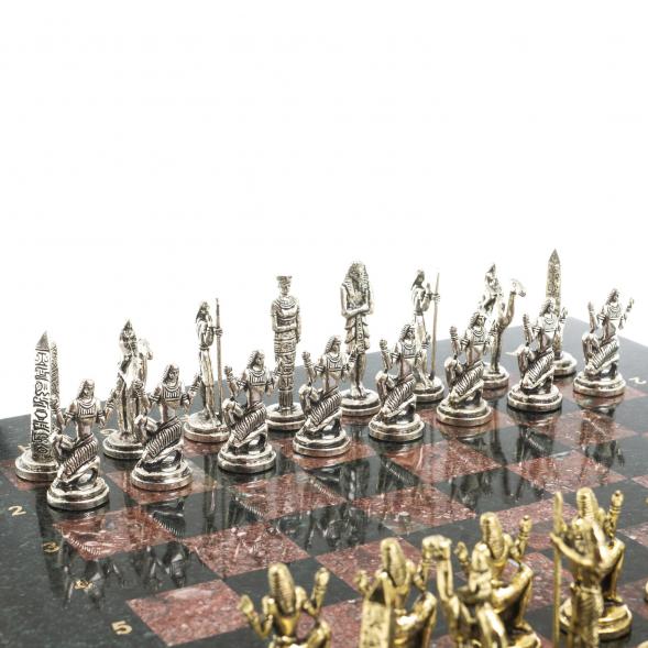 Шахматы &amp;quot;Древний Египет&amp;quot; доска 32х32 см из камня лемезит 122672