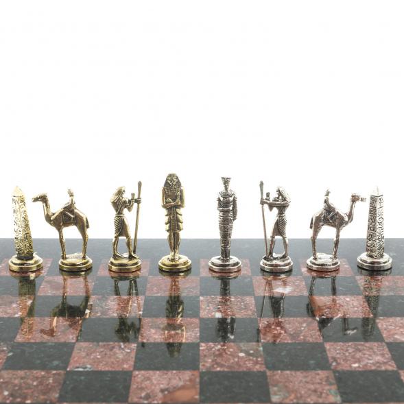 Шахматы &amp;quot;Древний Египет&amp;quot; доска 32х32 см из камня лемезит 122672