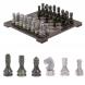 Шахматы с гравировкой &amp;quot;Турнирные&amp;quot; доска 38х38 см серый мрамор, змеевик 125334