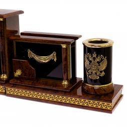Настольный набор из обсидиана "Королевский"