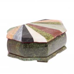 Шкатулка Ракушка с мозаикой средняя 23х14х9 см