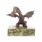 Статуэтка из бронзы "Дракончик" на подставке из змеевика
