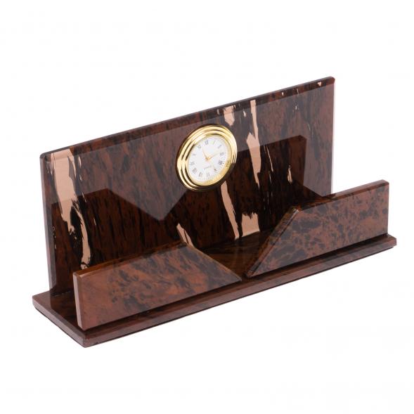 Настольная визитница из обсидиана 126782