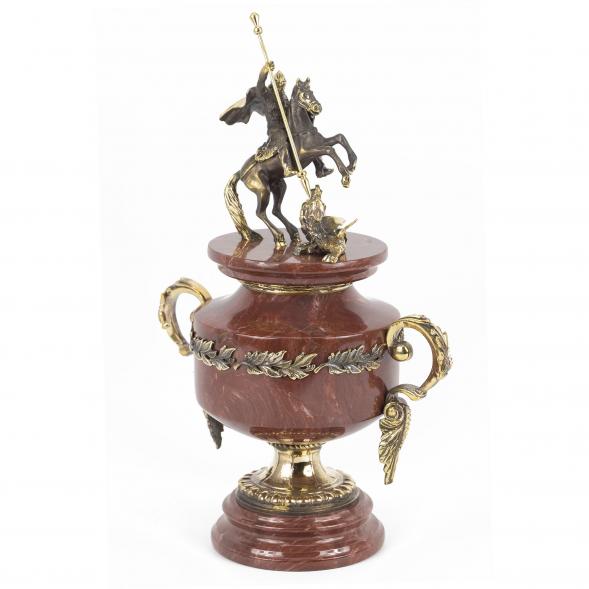 Кубок из камня и бронзы &amp;quot;Георгий Победоносец&amp;quot; лемезит 117914