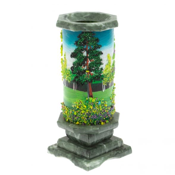 Ваза &amp;quot;Лето&amp;quot; из змеевика 8х8х17,5 см 129332