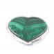 Зеркальце из малахита &amp;quot;Сердце&amp;quot; двухстороннее цвет серебро 121270