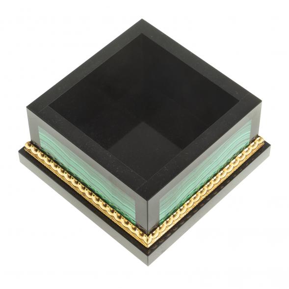 Лоток для скрепок камень малахит 123318