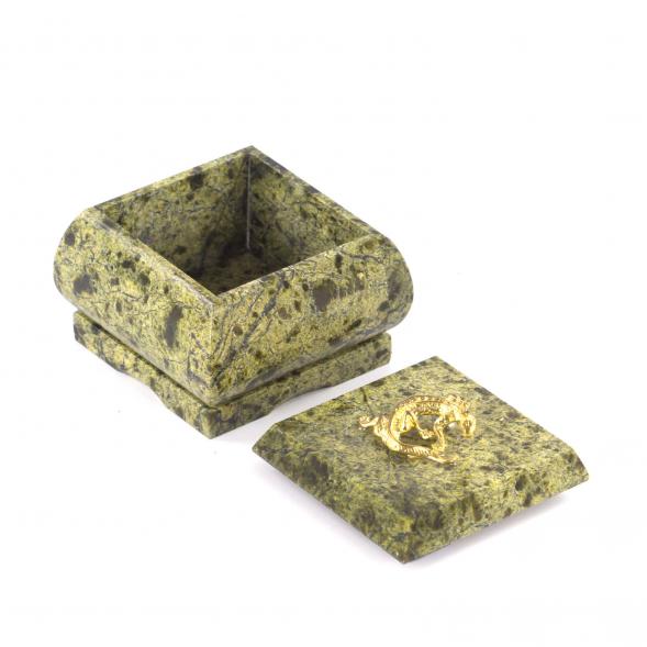 Шкатулка для украшений змеевик 5,5х6,5х5,5 см 112069