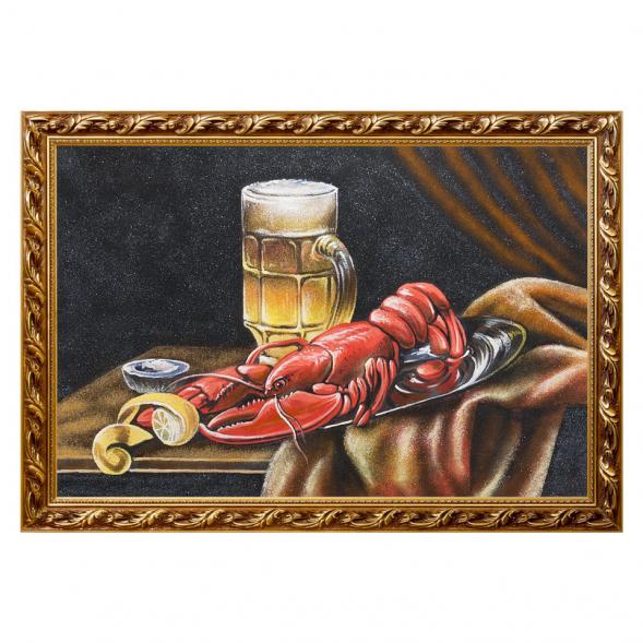 Натюрморт &amp;quot;Омар&amp;quot; багет 46х66 см, каменная крошка 111864