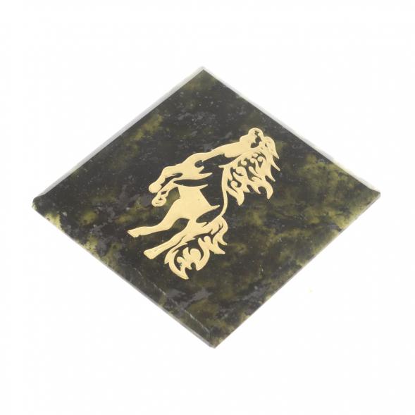 Магнит &amp;quot;Конь на дыбах&amp;quot; камень змеевик 116209