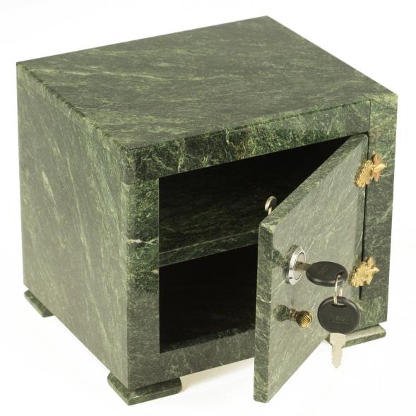 Сейф малый камень змеевик 18,5х16х17 см 119136