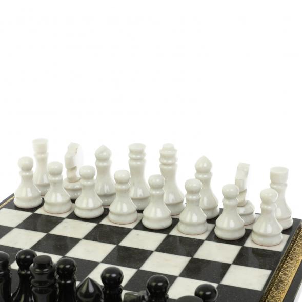 Шахматы &amp;quot;Традиционные&amp;quot; из бронзы и мрамора 44,5х44,5 см 128655