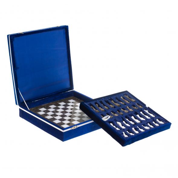 Шахматы сувенирные &amp;quot;Битва&amp;quot; камень мрамор ракушечник 25х25 см 121654