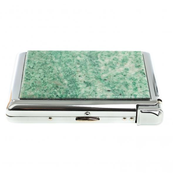 Портсигар на 20 сигарет с зажигалкой камень лиственит 123416