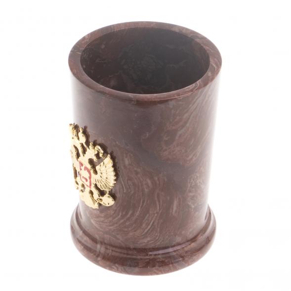 Карандашница из лемезита &amp;quot;Герб РФ&amp;quot; 124376