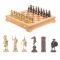 Шахматный ларец "Спарта" фигуры из бронзы, доска бук 43,5х43,5 см