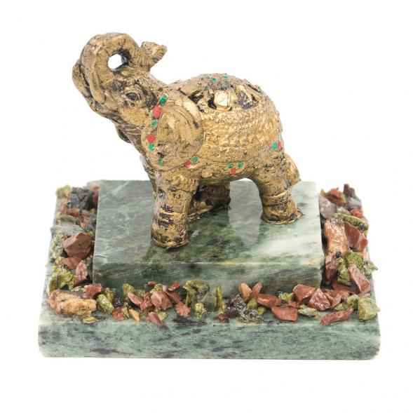 Сувенир &amp;quot;Слоник&amp;quot; на подставке змеевик 117075